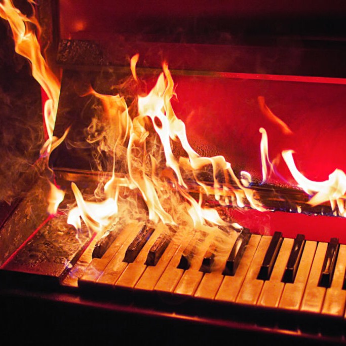 Burn piano